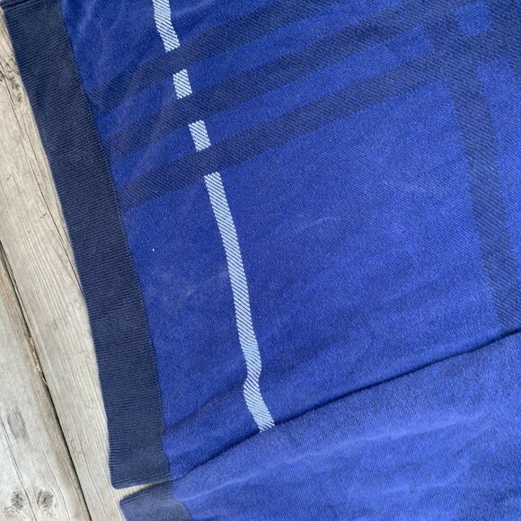 Vintage Burberry Quarter Zip Sweater Medium Blue - Picture 7 of 10